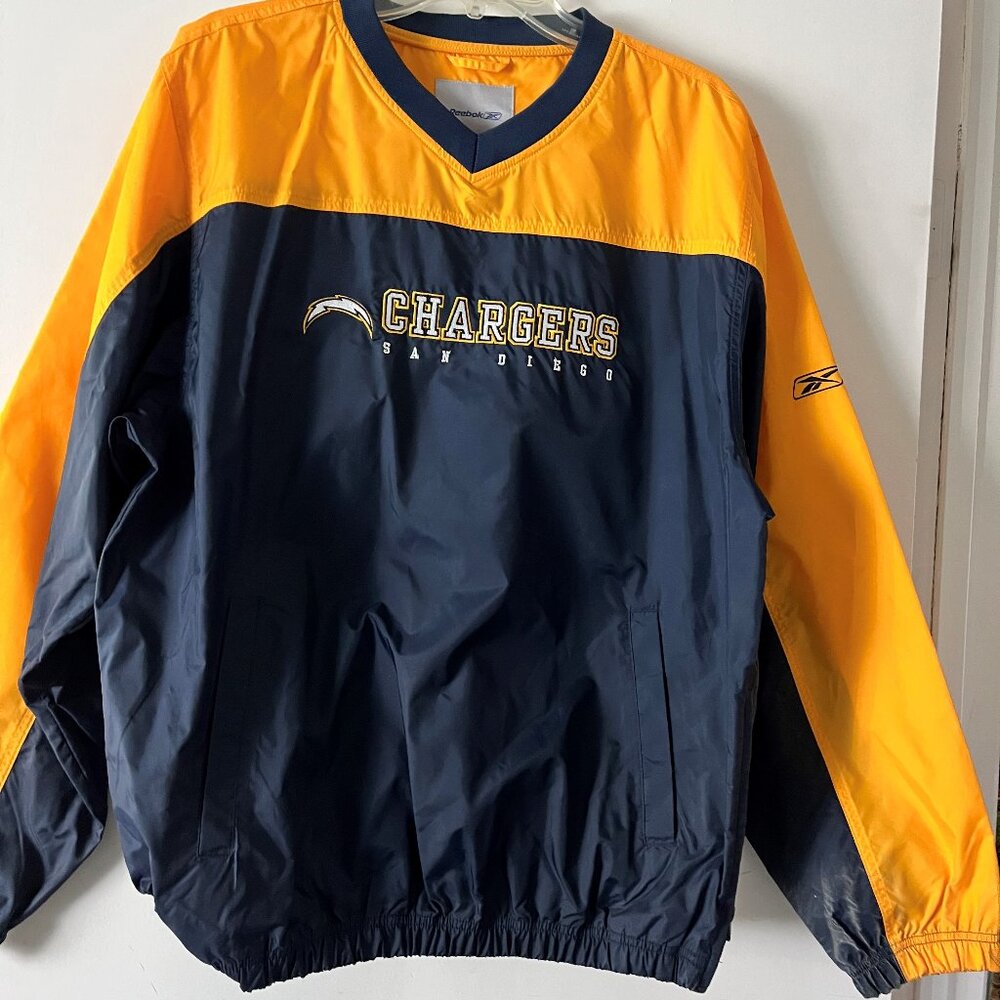 Women's Reebok Vintage San Diego Charger crewneck windbreaker (med) New w/o tags